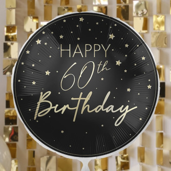 Schwarzer und goldener Ballon zum 60. Geburtstag