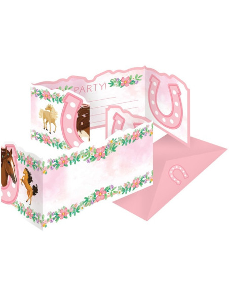 Inviti di compleanno Cavalli – carte a tema equitazione | BelleFete.ch