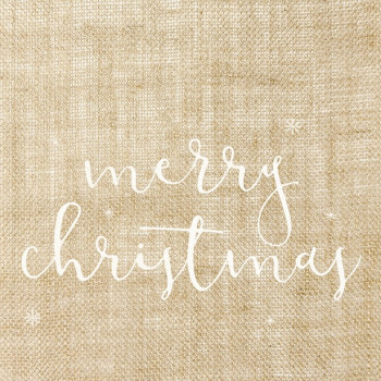 Chemin de table en jute Merry Christmas 2