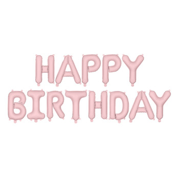 Guirlande de ballons "Joyeux Anniversaire" Rose pastel - Articles de fête - Suisse