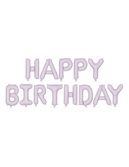 Guirlande de ballons "Joyeux Anniversaire" Violet pastel - Déco d'anniversaire - Bellefete.ch