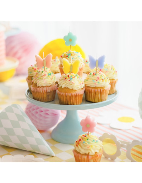 Candele di compleanno a forma di farfalla - Decorazione per torte