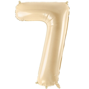 Ballon en aluminium chiffre "7" Beige Pastel - Articles de fête - Bellefete.ch 2