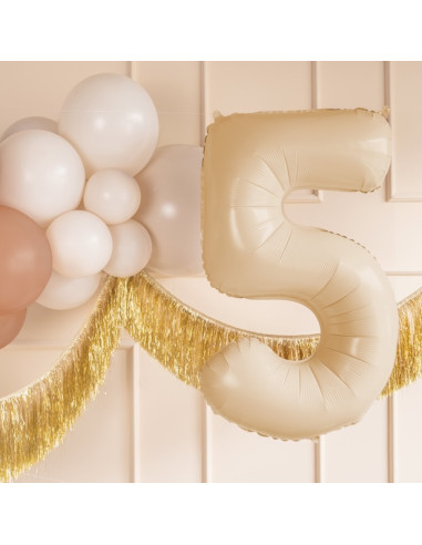 Palloncino foil Numero “5” Beige Pastello