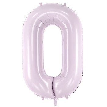 Ballon alu Chiffre "0" Violet Pastel - Décoration fête enfant, ado et adulte - Bellefete.ch
