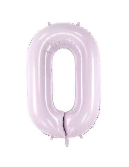 Palloncino in alluminio Numero "0" Viola Pastello - Decorazione festa bambino, adolescente e adulto - Bellefete.ch