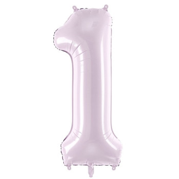 Aluminium Ballon Chiffre "1" Pastellviolett - Partydekoration für Kinder, Jugendliche und Erwachsene - Bellefete.ch 2