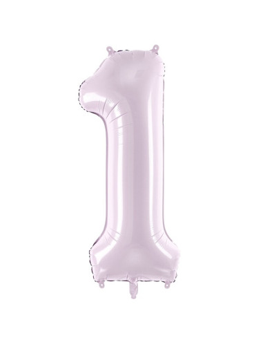 Ballon alu Chiffre "1" Violet Pastel - Déco fête enfant, ado et adulte