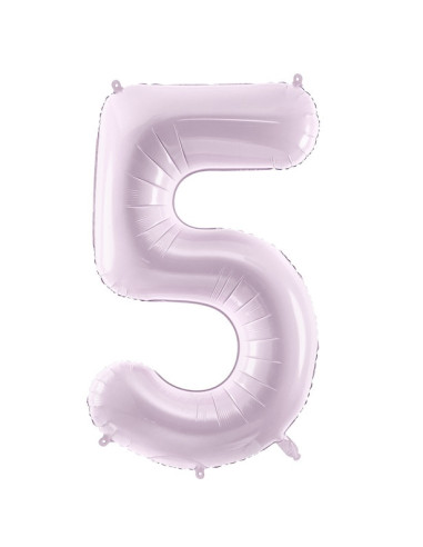 Ballon alu Chiffre "5" Violet Pastel - Décoration fête enfant, ado et adulte