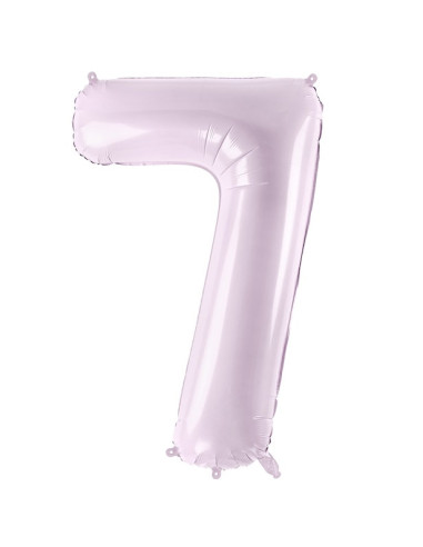 Ballon alu Chiffre "7" Violet Pastel - Décoration fête enfant, ado et adulte