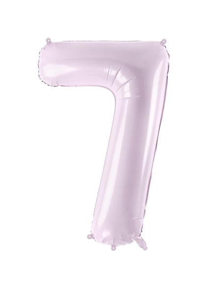 Ballon alu Chiffre "7" Violet Pastel - Décoration fête enfant, ado et adulte