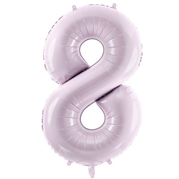 Palloncino in alluminio Cifra "8" Viola Pastello - Decorazione festa bambino, adolescente e adulto - Bellefete.ch 2