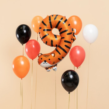 Mylar Ballon Nummer 9 - Tiger - Bellefete.ch - Schweiz - Party Dekorationen für Kinder 2