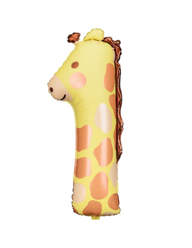 Ballon Mylar Chiffre 1 - Girafe