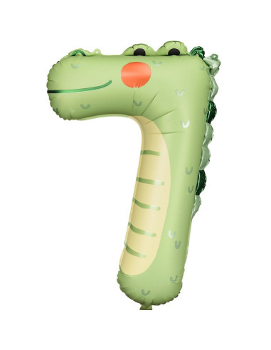 Ballon Mylar Chiffre 7 - Crocodile