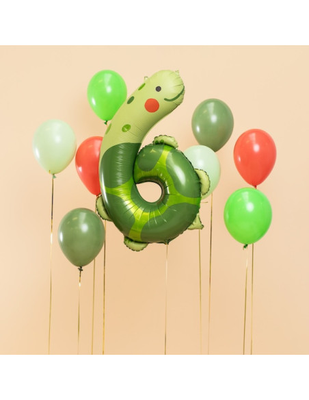 Ballon en aluminium n°6 - Tortue - Déco anniversaire thème animaux