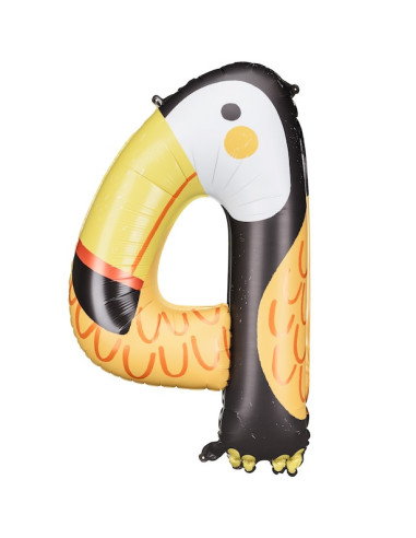 Ballon Mylar Chiffre 4 - Toucan