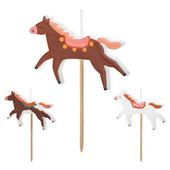 Bougies d'anniversaire Chevaux - Déco pour gâteau - Bellefete.ch - Suisse