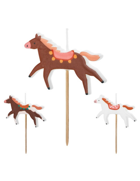 Geburtstagskerzen Pferde - Kuchendekoration - Bellefete.ch - Schweiz