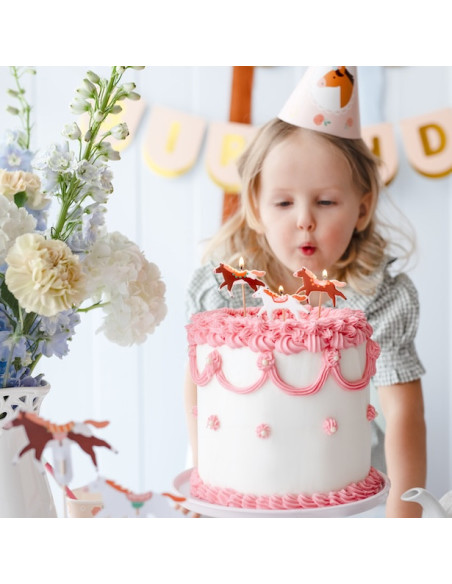 Candele di compleanno a forma di cavallo - Decorazione per torte