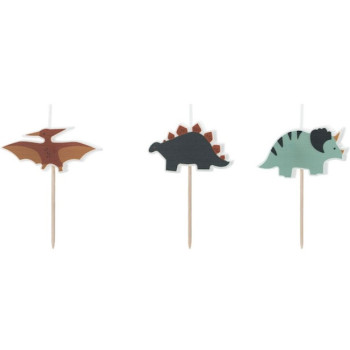 Candele di compleanno Dinosauri - Bellefete.ch - Svizzera - Decorazioni per feste Dinosauri