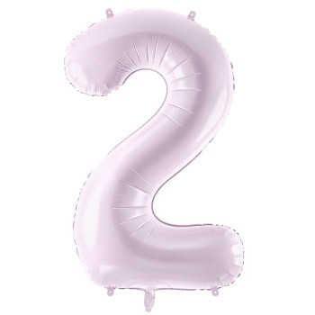 Palloncino in alluminio numero "2" Viola Pastello - Bellefete.ch - Svizzera - Palloncini numeri 2