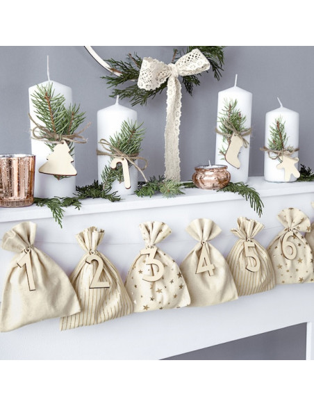Calendrier de l'Avent - Sacs en coton