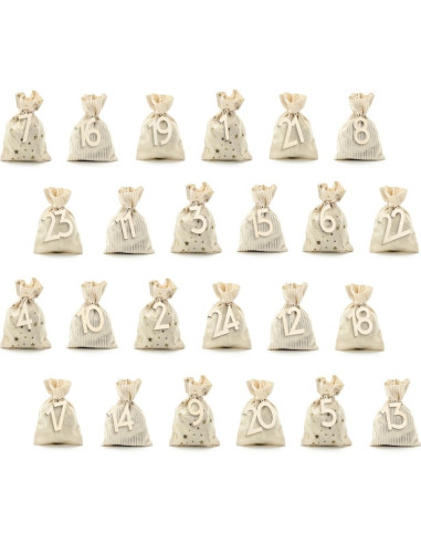 Calendrier de l'Avent - Sacs en coton