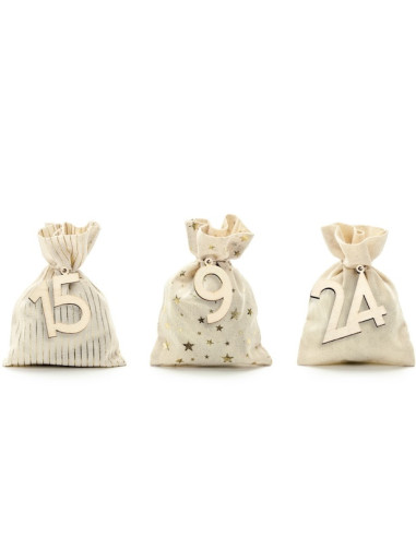 Calendario dell'Avvento - Sacchetti in cotone