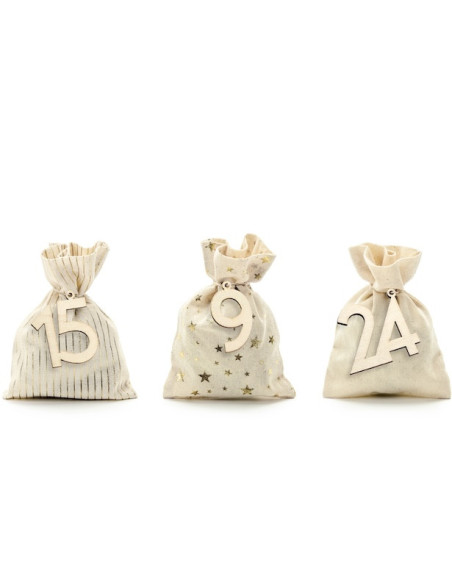 Calendrier de l'Avent - Sacs en coton