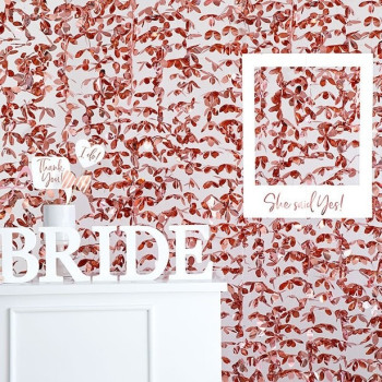 Rideau de fleurs en Rose Gold - Décoration Mariage, Anniversaire & Baby Shower - Bellefete.ch