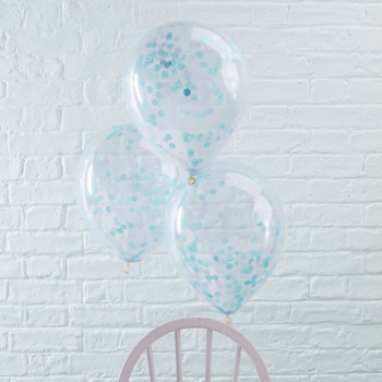 Palloncini di coriandoli blu - Bellefete.ch - Svizzera - Decorazioni per feste