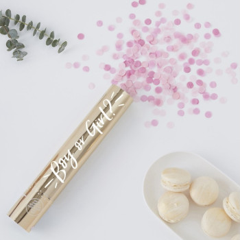 Konfettikanone Rosa - Baby Shower - Partyzubehör - Bellefete.ch