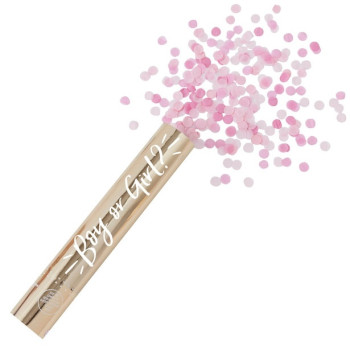 Cannone a coriandoli Rosa - Baby Shower - Accessori per feste - Bellefete.ch 2