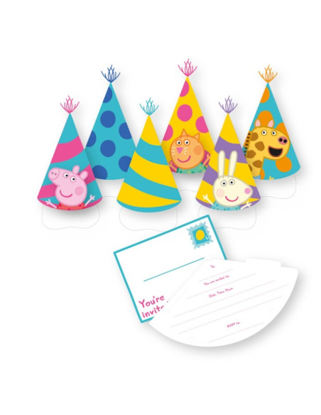 6 Cartes d’invitation officielles Peppa Pig – Anniversaire réussi - Bellefete.ch – Boutique Suisse
