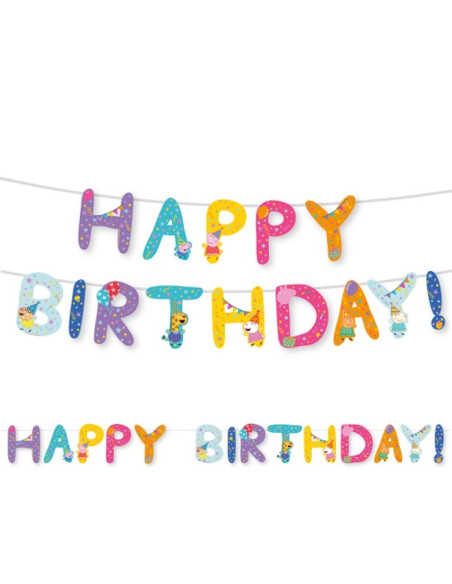 Ghirlanda di compleanno Peppa Pig - Happy Birthday - Bellefete.ch – Negozio online Svizzera