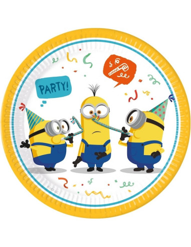 Assiettes d'anniversaire Minions