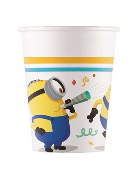8 Bicchieri di compleanno Minions - Accessori per feste a tema cartone animato - Bellefete.ch