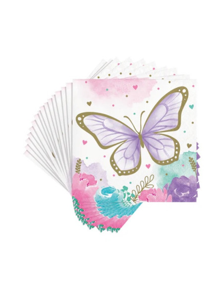 Serviettes à boisson "Papillons"