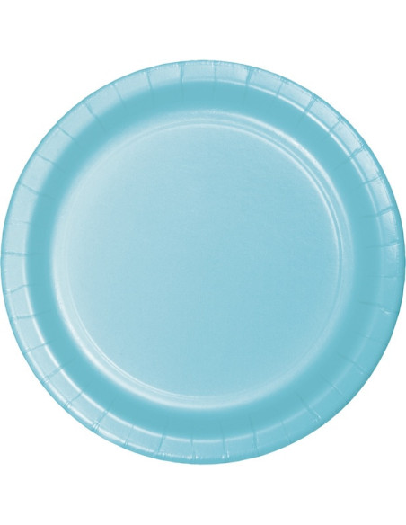 Piatti da dessert in carta Azzurro - Bellefete.ch - Svizzera - Decorazioni per feste - Stoviglie usa e getta