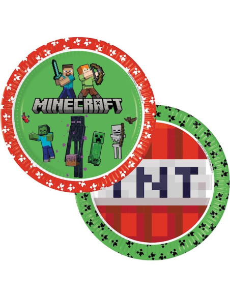 Piatti di compleanno di Minecraft - Decorazione da tavola