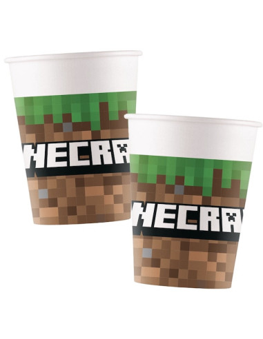 Gobelets d'anniversaire Minecraft - Bellefete.ch - Suisse - Déco d'anniversaire Minecraft