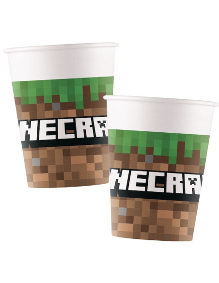 Gobelets d'anniversaire Minecraft - Bellefete.ch - Suisse - Déco d'anniversaire Minecraft