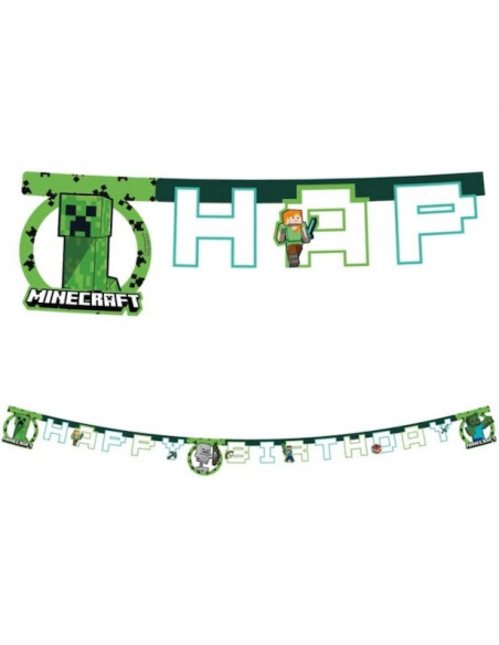 Ghirlanda di compleanno Minecraft - Decorazione per feste per bambini - Bellefete.ch - Svizzera Ghirlanda di compleanno Minecraft - Decorazione per feste per bambini - Bellefete.ch - Svizzera