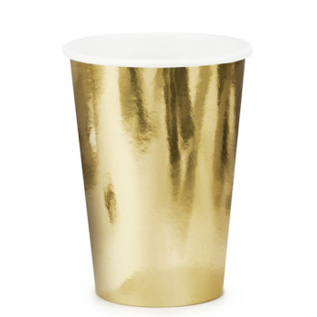 Partygläser aus Metallpapier in Gold - Tischdekoration - Bellefete.ch