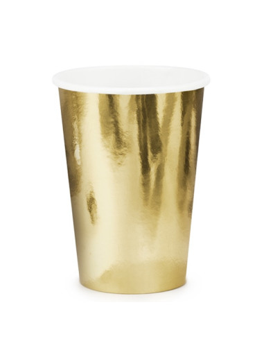 Goldmetallic Pappbecher