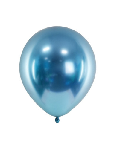 Ballons effet miroir Bleu - 10 pcs