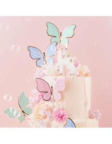 Cake toppers Papillons - Déco pour gâteau