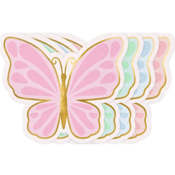 12 Serviettes de fête en forme de Papillons - Déco Thème Nature, Papillons et Printemps - Bellefete.ch