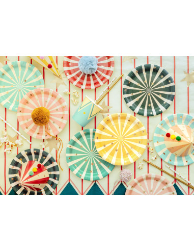 Piatti da dessert a tema circo - Decorazioni per la tavola delle feste per bambini